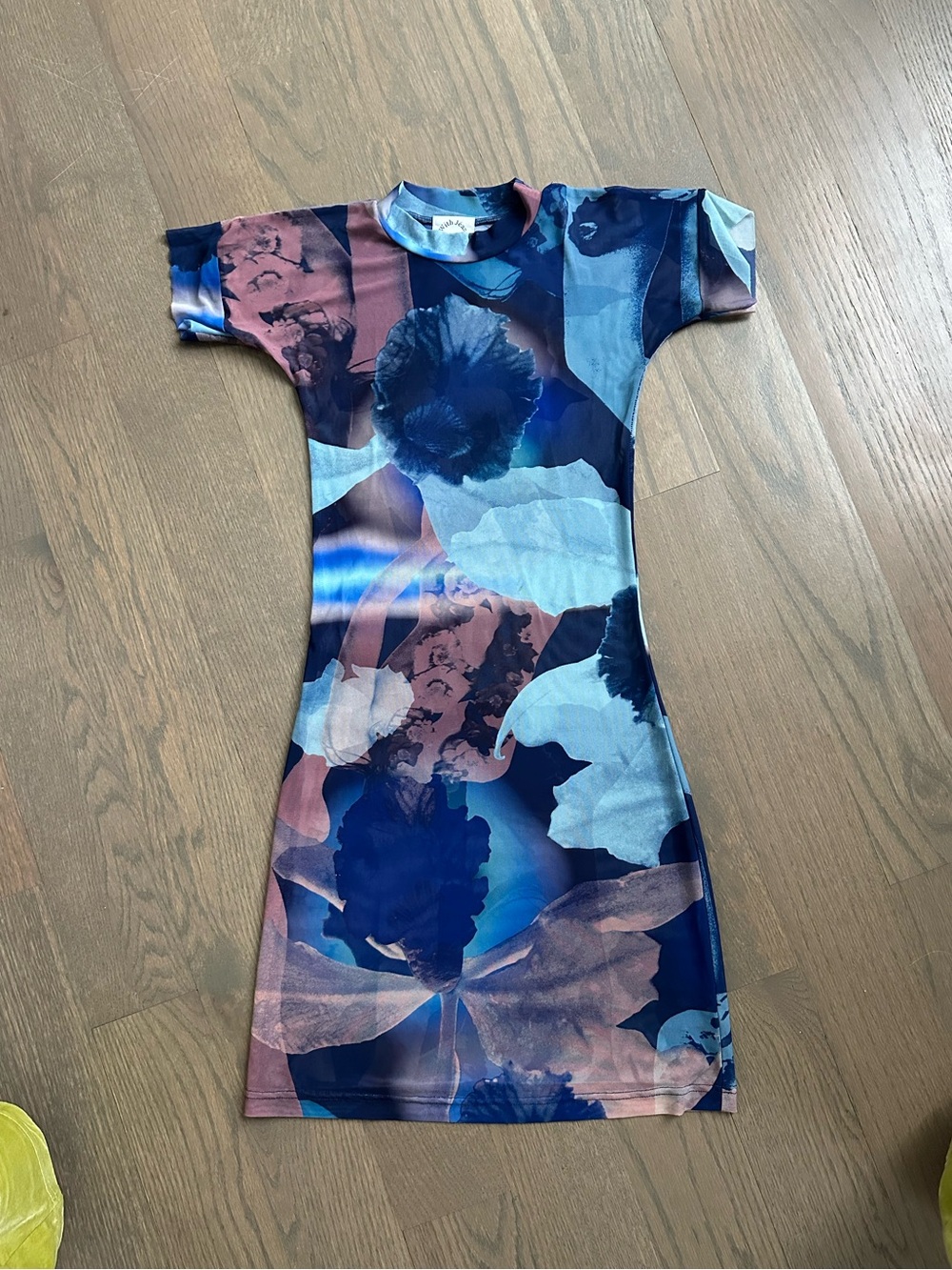 Iconic dress by With Jean Sami Mesh Mini Dress Blue • Small Perfect Condition